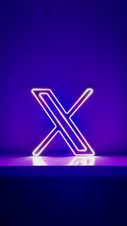 Animated X logo LED Neon Sign - DancingNeon