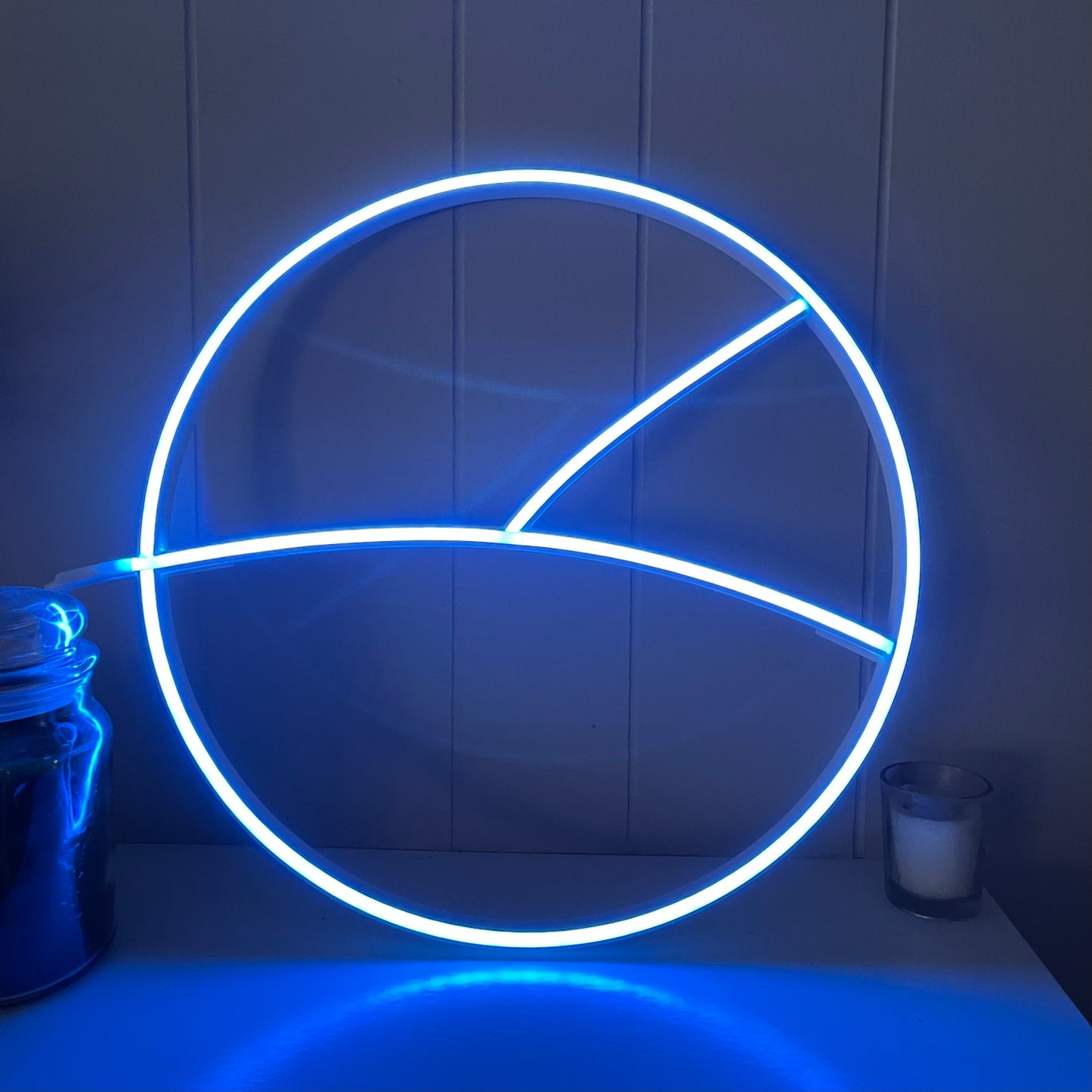 Blue Pittsburg led neon sign