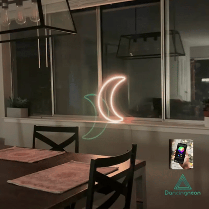 Animated Moon LED Neon Sign - DancingNeon