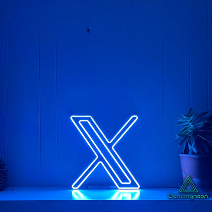 Animated X logo LED Neon Sign - DancingNeon