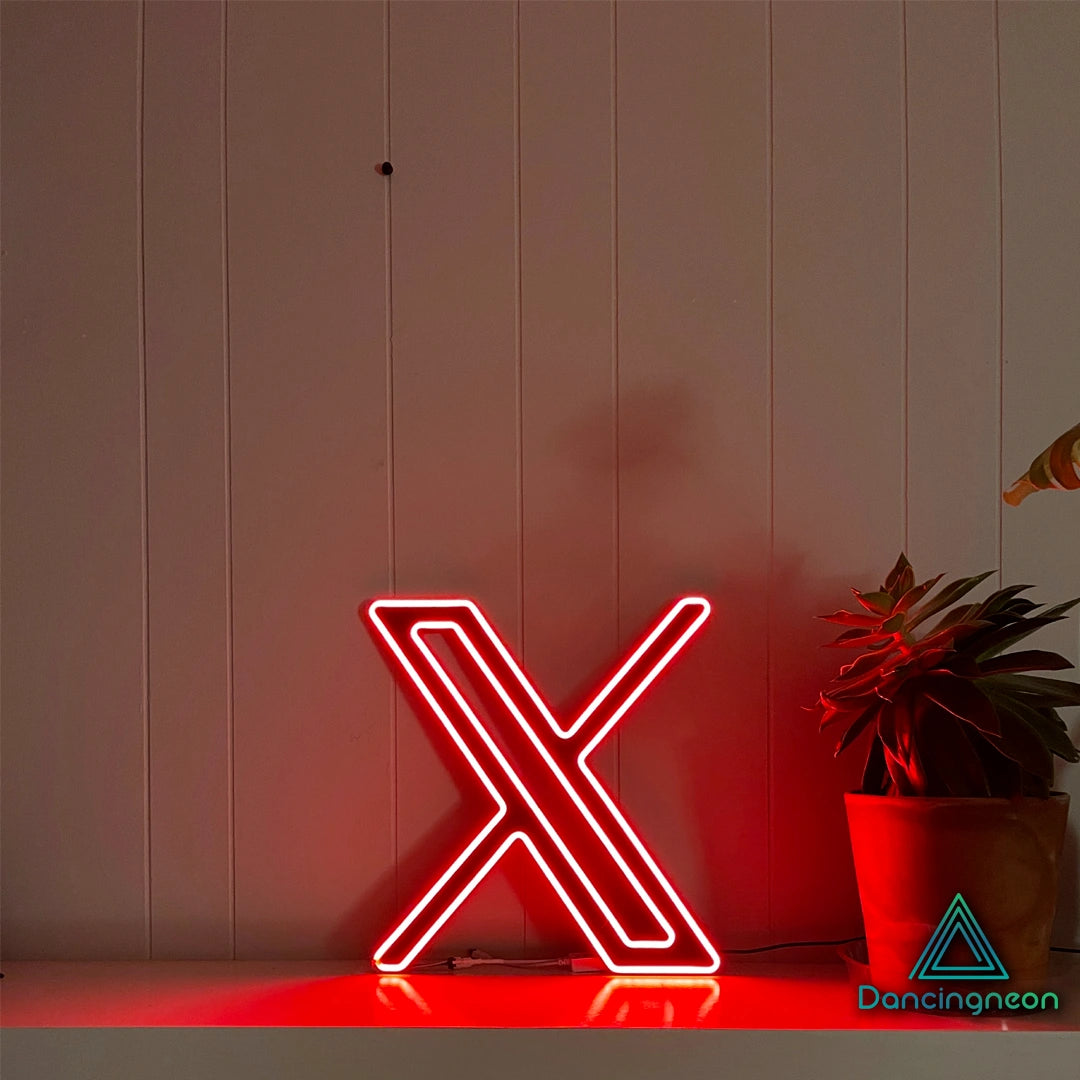 Animated X logo LED Neon Sign - DancingNeon