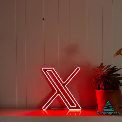 Animated X logo LED Neon Sign - DancingNeon