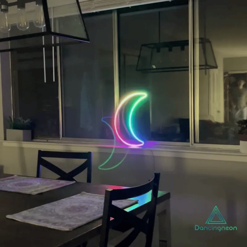 Animated Moon LED Neon Sign - DancingNeon