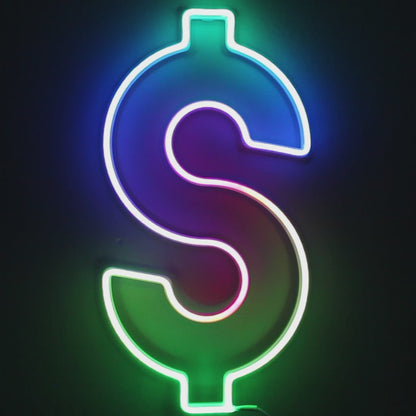 LED Neon Dollar $ Animated LED Neon Sign - DancingNeon